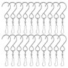 KUUQA 20 Pack Swivel Hooks Clips Wind Spinner S Hook Clips Hanging Wind Chimes Crystal Twisters Party Supplies (Silver)