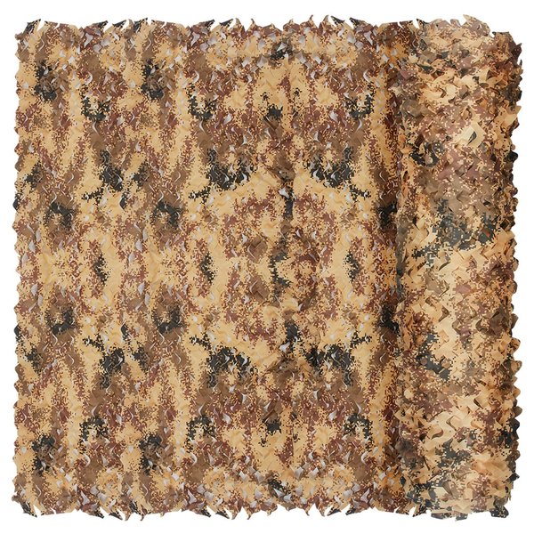 iunio Camo Netting Camouflage Netting, Camo Net Bulk Roll Camouflage Mesh Nets for Hunting Blind Deer Stand Military Party Decorations Sunshade Shooting (Desert Digital, 4.9ft*16.4ft/1.5m*5m)