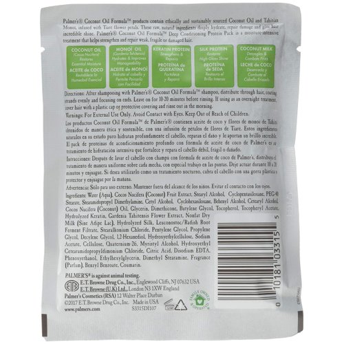 Palmer's Coconut Oil Deep Conditioning Protein - 2.1 Ounce (Pack of 2)