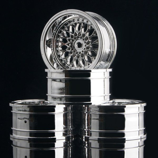 Toyoutdoorparts RC Plating Plating Wheel Rim 4P for HSP 2084 1:10 Offset:9mm On-Road Drift Car