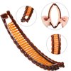 WILLBOND 6 Pieces Banana Hair Clip Clincher Combs Clip Fishtail Fish Shape Hair Clip Ponytail Banana Clip Accessory for Women Hair(Black, Brown)