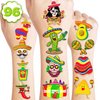 Generic 96 PCS Mexican Tattoos Temporary Theme Cinco De Mayo Fiesta Taco Birthday Party Decorations Favors Supplies Decor Sombrero Maracas Tattoo Stickers for Kids Adults Prizes Carnival