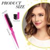 Patelai 3 Pieces Hair Styling Comb Set, Includes Hair Brush Teasing Fluffy Hair Brush, Rat Tail Comb Teasing Comb and Triple Teasing Comb for Women Back Combing Hair (Rose Red)
