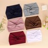 Wecoe Headbands for Women, 6pcs Fashion Knotted Headbands Wide Elastic Thick Turban Headbands for Wigs African Hair Head Wrap Sweat Headbands Workout Hair Bands Gym Hair Accessories For Women(Set B)