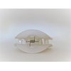 Glossy white washed wood effect hair claw clip