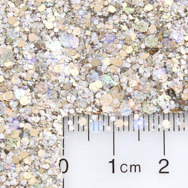 GLITTIES - Vanilla Bean - Holographic & Matte Chunky Mixed Glitter ✶ COSMETIC GRADE ✶ Festival Body Glitter, Makeup, Face, Hair, Lips, Nails - (10 Gram)