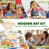 Dinosaur Party Favors - Pre-Packaged Set of 12 DIY Wooden Dinosaur Painting Set with Paint & Personalized Cards
