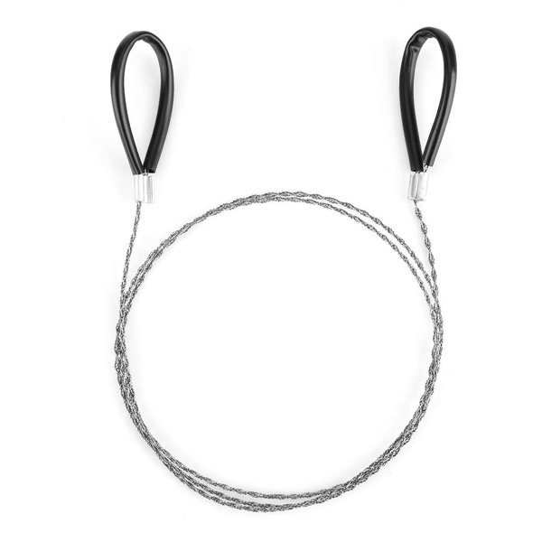 Aufee Emergency Steel Wire, Emergency Wire, Steel Wire Saw Scroll Travel Wire Rope Cable Survival Wire, for Cutting Wood Bone Rubber Plastic