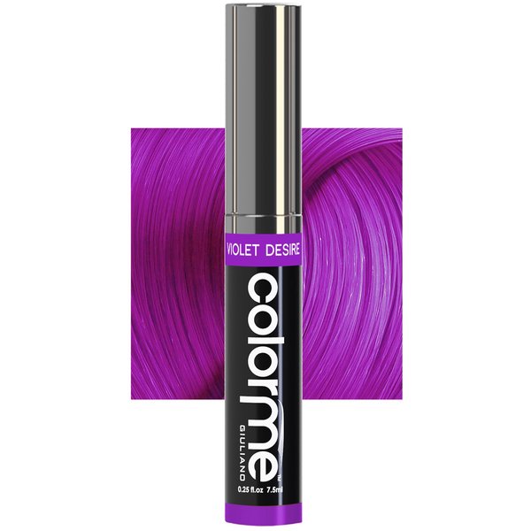 Colorme Root Touch Up Temporary Hair Mascara to color and Blend Semi Permanent Dye regrowth. Washes Out (VIOLET DESIRE)