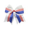 Independence Day Ponytail Holder Girls Cheer Bow Hair Rope Holiday Hair Ring Tie JHN33 (-White)