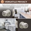 Copper Creek BK2030SS Ball Door Knob, Privacy Function, 1 Pack, Satin Stainless