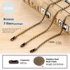 Swpeet 3Pcs Bronze 120" Metal Ceiling Fan Pull Chain Extension with 90Pcs Matching Connectors Kit, Durable & Strong Bearing Rust Proof 3mm Beaded Extension Chains for Ceiling Fan or Light