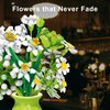 Flowers Bouquet Building Blocks Set, Daffodils, Artificial Flowers Construction Blocks,750 Pieces Wildflower Bouquet Toy Bricks with Vase and Postcard, Mother's Day, Birthday