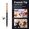 Aeocidy Nail Art Brushes Set - 5pcs Nail Brushes Nail Liner Brush (5/9/15mm) Ombre Nail Brush French Tip Nail Brush Gel Builder Brush Nail Polish Brush Nail Art Design Tools Metal Handle for Nails