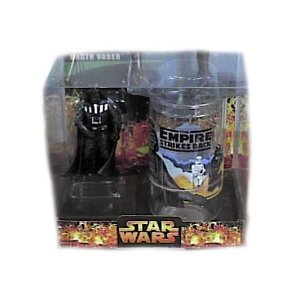 Star Wars The Empire Strikes Back Target Exclusive Darth Vader Collector's Glass with Special 3 3/4 Inch Action Figure
