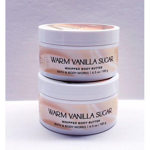 2 WARM VANILLA SUGAR Whipped bath Body Butter 6.5 oz