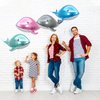 4 Pcs Whale Shape Giant Foil Balloons Birthday Party Baby Shower Decorations Kids Gift for Ocean Animal Under Sea Beach Theme Party
