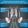 Reusable Respirator full Face Gas Cover, Organic Vapor Mask and Anti-fog, for Painting, mechanical polishing, logging, welding, Against Dust, Staining, Sanding & Cutting