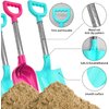 Beach Shovel,4Pcs 15In Stainless Steel Sand Shovels with Plastic Spade and Handle Scoop Durable Sandbox Toys Set Outdoor Digging Gardening Tools Kit Summer Garden Snow Backyard Lightweight Accessories