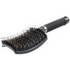 Boar Bristle Detangler Vent Brush Curved Vented Paddle Brush for Blow Drying, Anti-frizz Detangling Brush Styling Hairbrush Comb for Curly Fine Wavy Natural Tangled Hair, Wet or Dry Use