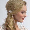 Darling Rhinestone & Crystal Bridal Flower Wedding Hair Comb Pin