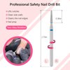 Rolybag Cuticle Nail Drill Bits Needle Shape Cuticle Drill Bit for Nail Diamond Drill Bits 3/32” Professional Safety Cuticle Clean Drill for Electric Remove Cuticle Dead Skin Manicure Tools (Medium)