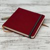 Handbook Journal Co. Artist Canvas Cover Travel Notebook for Drawing and Sketching, Vermilion Red, Square 5.5 x 5.5 Inches, 130 gsm Paper, Hardcover w/Pocket