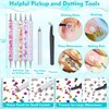 5608Pcs Makeup Rhinestones with Face Glue, Flatback Colorful Face Gems Crystal AB&Clear Eye Jewels with Pickup Dotting Tools for Face Eye Body Makeup, Nail Art and DIY Crafts