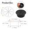 Suiwotin 2pcs 2 Inch Cable Grommet, Flexible Desk Grommet, Cable Cord Hole Plug Wire Hole Cover for Desk, Table, Wire Pass Through (Black)