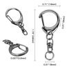 Kanemc Keychain Ring Clip, 50Pcs Swivel D Ring Clasp Key Chain Lobster Snap Chain Hooks Jump Rings Kit DIY Crafts Gifts Jewelry Making Accessories - Metallic Black