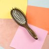 TAN MUJIANG Wooden Hair Brush for Women Colorful Lattice