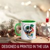 Skull Tropical Island Design Ceramic Mug, 11oz Coffee Cup for Beach Lovers, Unique Summer Vacation Gift, Ocean Sunset and Palm Tree Theme Mug for Office, Home, Reusable Eco-Friendly Tea Cup for Hot