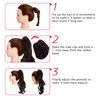OMGREAT Clip In On Hair Extensions Medium Brown Claw Ponytail Extensions Hair Piece Curly for Women Synthetic Heat-Resisting 18 Inch