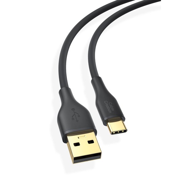 CableCreation USB A to USB C Cable 6ft 2-Pack, USB C Cable 3A Fast Charging, Work for Car Carplay, Steam Deck, iPhone 15, Galaxy S23 S23 S20 Note 10, MacBook Pro/Air, Galaxy, Pixel, Black