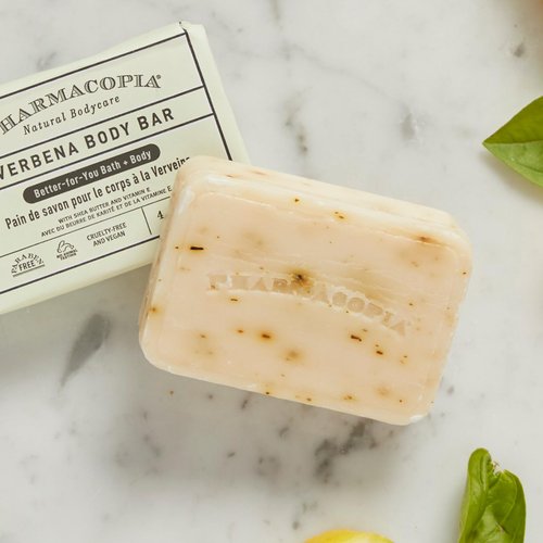 Pharmacopia Verbena Body Bar - Aromatherapy, Cruelty-Free & Vegan, Natural & Organic Soap with Moisturizing Shea Butter - Verbena Bar Soap with Orange, and Lemon Essential Oils, 4.4 oz, Pack of 3