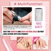 200Pcs Nails Sanding Band, 180 Grit Zebra Sanding Band for Nail Drill Fine Grit Sanding Bands with 3/32” Nail Sanding Bit for Natural, Gel Nail, Sand Band 180 Grit Set for Manicure & Pedicure