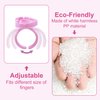 NXJ INFILILA Glue Rings, 300PCS Lash Glue Holder Rings for Eyelash Extension Supplies, Disposable Glue Rings for Eyelash Extensions, Heart Shaped Lash Glue Rings for Lash Supplies