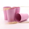 Wheat Straw Cups Set of 4 PCS - Lightweight Wheat Straw Fiber Drinking Glasses - Microwave & Dishwasher Safe - Wheat Straw Dinnerware Sets - Reusable Drinking Cups - Wheat Straw Fiber Cups Set