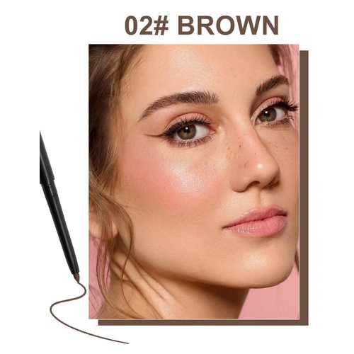 Erinde Waterproof Gel Eyeliner Pencil, Glide on Smooth Eyeliner for Mature Women, Long-Wearing Matte Gel Cream Texture, Creamy Retractable Eye Liner, Built-in Sharpener, Transfer-Proof, Brown