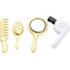 4Pcs Miniature Comb Hair Dryer Mirror Makeup Set /12 Dollhouse Decorations Accessories