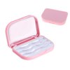 AREMOD Lash Mirror, Eyelash Case 3 Layer False Eyelash Holder Case Lash Organizers and Storage Empty Travel Cosmetic Eyelash Container with Mirror for Makeup(Pink)
