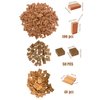 Cayway 150 PCS Mini Red Wall 50 PCS Mini Red Roof Tiles Model Building with Tool Set, Scale Model Bricks 18mm Fake Tiles Model for Dollhouse Bricks Diorama Fairy