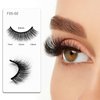 5 Pairs Pack Self Adhesive Eyelashes False Lashes Natural Look Lash Extensions Reuseable Waterproof Wispy Fluffy Lashes Self Adhesive Lashes with Tweezer, Short Eyelashes