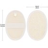 Zittop 2 Pack Loofah Sponge Pads, Natural Luffa and Terry Cloth Exfoliating Loofah Sponge Scrubber Body Glove for Spa, Bathing and Shower