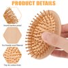 Bamboo Hair Brush No Handle Design Mini Hair Brush Hair Massager Scalp Bamboo Comb Bamboo Brush for Hair Growth