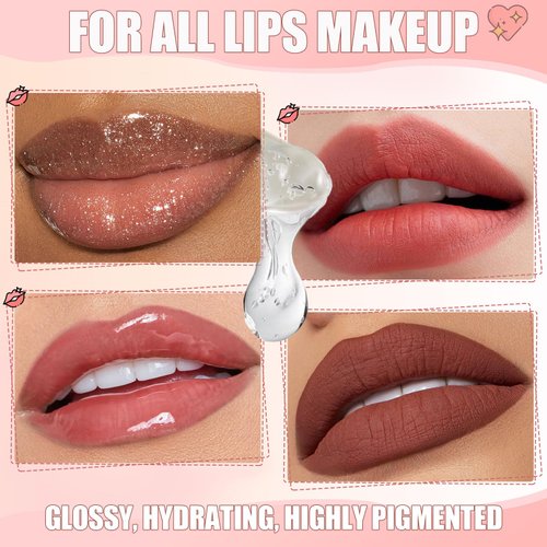 JCOOS Lip Gloss Base 2PCS Matte Lipgloss Base (100g), Lip Gloss Base Clear, Moisturizing, Glossy, Non-Stick Lip Primer for Lipstick Lip Oil, Lip Gloss Making Supplies DIY Beginner Lip Gloss Making Kit