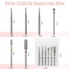 BQAN 6Pcs Nail Drill Bits for Cuticle Clean 3/32'', Safety Carbide Drill Bit for Remove Cuticle Dead Skin Cleaner Nail Prepare, Nail Supplies for Nail Techs