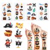 24 Sheets Pirate Temporary Tattoos, Birthday Decorations Pirate Party Favors