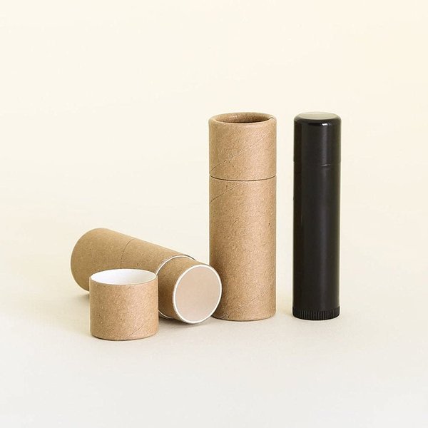 12 mL Kraft Paperboard Lip Balm/Salve/Cosmetic/Lotion Tubes (100)