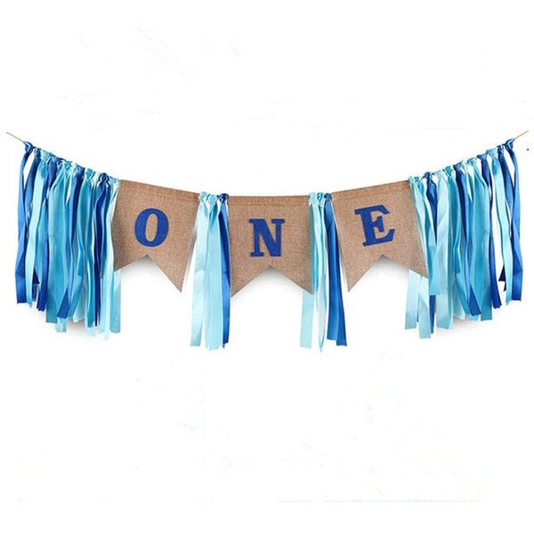 SS Cohen 1st birthday decorations,Baby Boy's first Birthday Banner,Burlap Highchair Banner for 1st baby birthday banner decorations